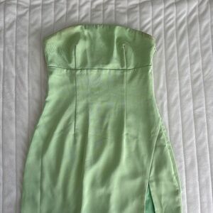 Beginning Boutique: Lauren green strapless mini dress